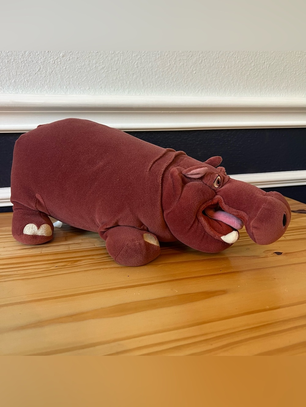 Disney Tarzan Hippo Stuffed Plush Toy Animal Vintage 1999 Brown 16" Hippopotamus